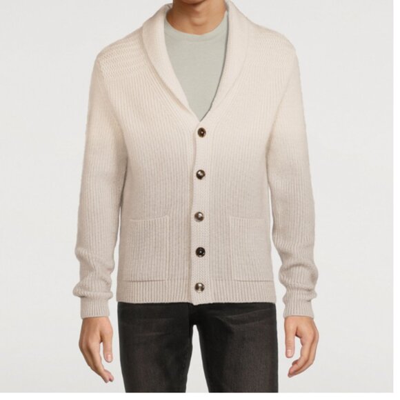 Tom Ford Ombre Wool Mohair Silk Blend Dip-Dye Cardigan Size L - Picture 1 of 12